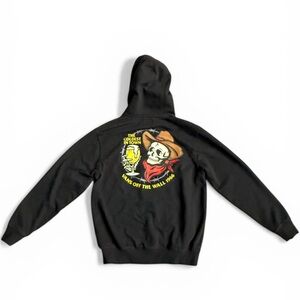 Vans Black Graphic Hoodie Skeleton Cowboy Back Print Small